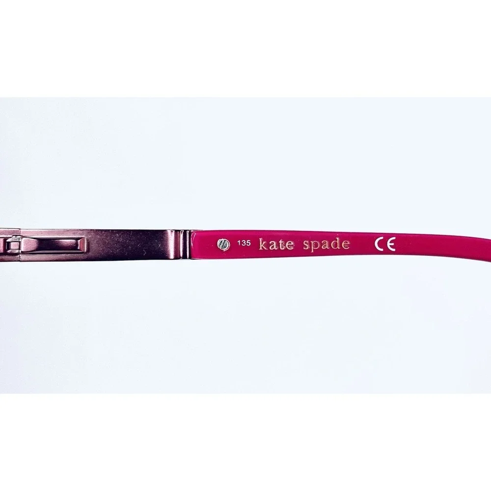 Kate Spade Black Pink Oval Glasses Rose Gold Accents Marsha 51 16 135